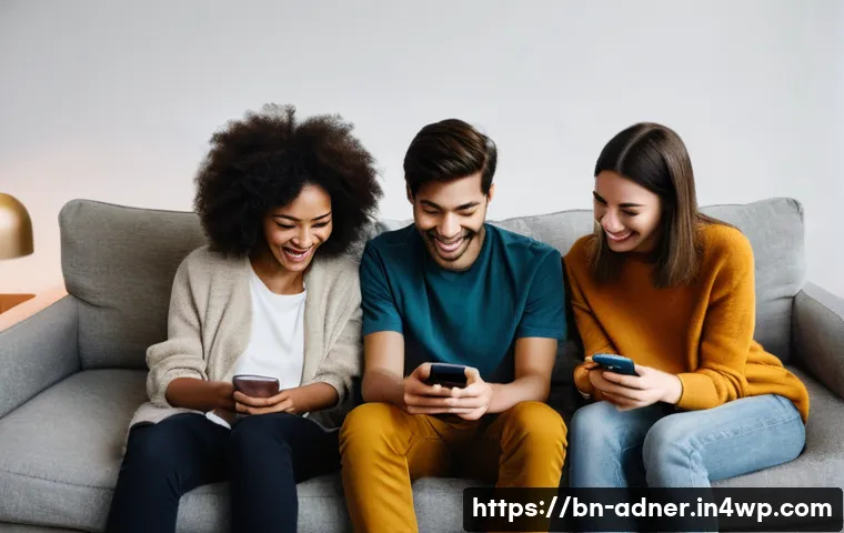 다크 소셜의 시장 동향 분석 - **Prompt 1: The Power of Private Recommendations**
    "A diverse group of three young adults, casua...